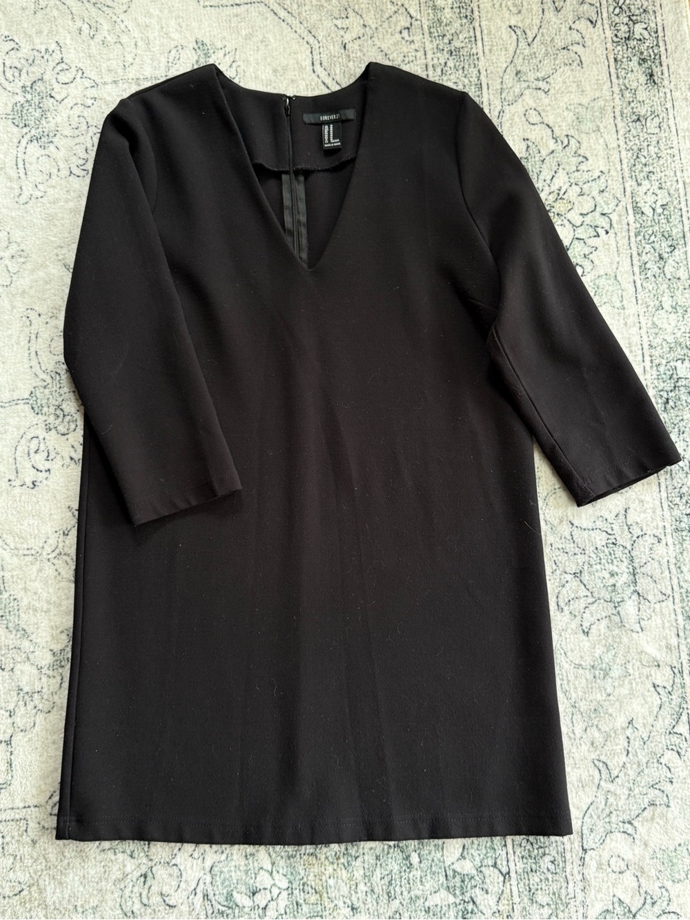 Forever 21 Black Zipper-Back Dress